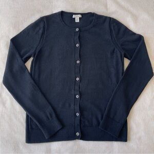 Gap Extra Fine Merino Wool Black Cardigan Sweater